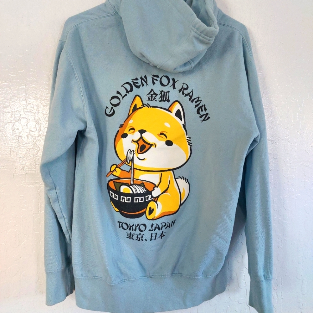 SCW sky blue Golden Fox Ramen Tokyo Japan Hoodie